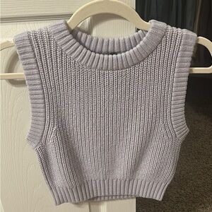 purple crop sweater